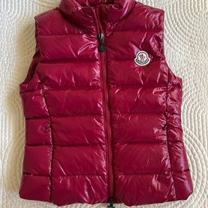 Moncler Kids Fushia Puffer Vest